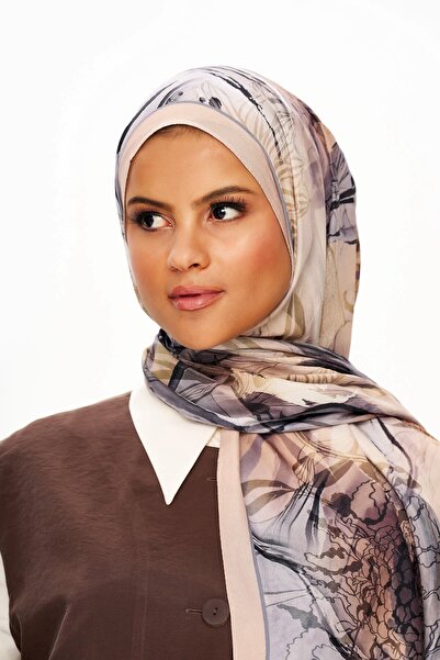 MOISCARF Florence Dream Zero Weight Patterned Shawl Gray