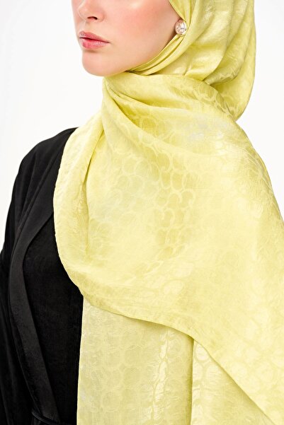 MOISCARF Perla Premium Jakarlı Şal Sarı