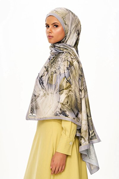 MOISCARF Florence Dream Zero Weight Patterned Shawl Green