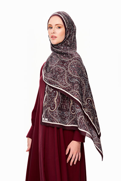 MOISCARF Pearl Palace Superior Soft Ethnic Patterned Shawl Plum