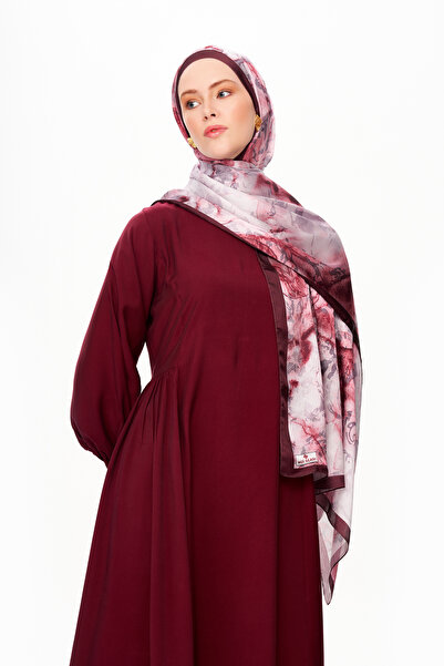 MOISCARF Pearl Palace Superior Soft Ethnic Patterned Shawl Burgundy