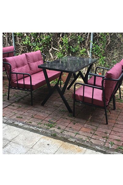 WATERYBROOK Metal Iskelet Bahçe, Balkon, Ofis, Cafe, Salon Mobilyası, Çay Seti