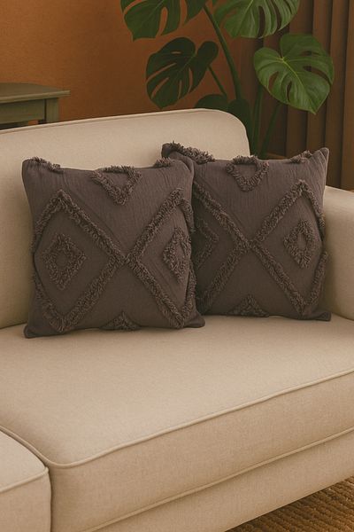 Markaev Bohemian 2-Piece Throw Pillow Cover - Tassel Detailed