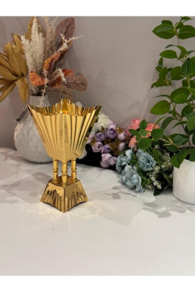 aljahwari Small square golden striped incense burner