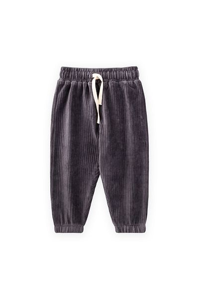 Cigit Smoked Color Corduroy Jogger Pants for Ages 1-10