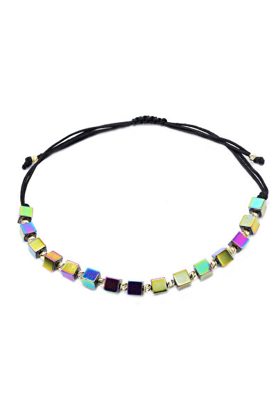 Bijuteria SORELLY Bratara Aur 14k Snur cu Bile si Hematit Cub 4mm