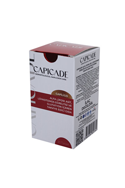 Capicade Capiligo Alfa Lipoik Asit, Löykotomos Eğreltisi ve Glutatyon İçeren Takviye Edici Gıda 30 Tablet