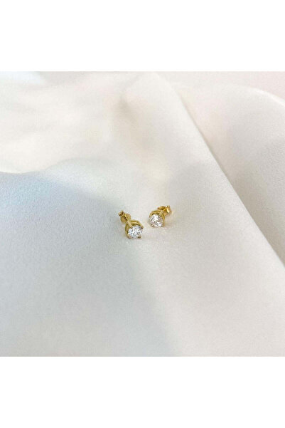 Bijuteria SORELLY Cercei Aur 9k Clasici cu Piatra Alba