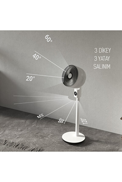 Meaco Sefte® 10” Ultra Sessiz Ayaklı Vantilatör – Uyku Modlu Ve Enerji Tasarruflu Serinletici Fan