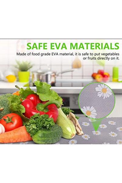 Blue Home Papatya Tasarımlı Kaymaz Raf Astarı Rulosu -Mutfak, Buzdolabı & Dolaplar Için Çekmece Matı, 45 X 10