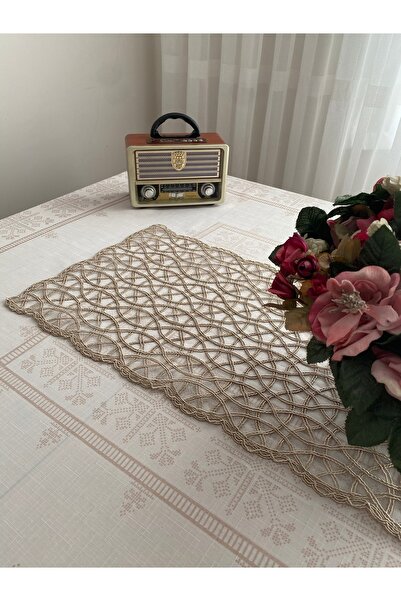 Lavanderi French Lace One-Piece Runner, Table & Coffee Table Cover, Dowery Ru...