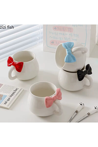 ARVALE 1 Piece Bow Series Mug Cup Bow Design Tea Coffee Presentation Cup