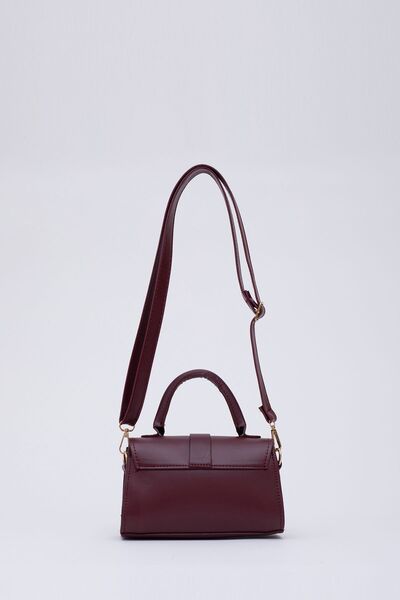 KISCHE Faux Leather Snap Fastener Adjustable Strap Women's Hand, Arm and Shoulder Bag Ksch-502