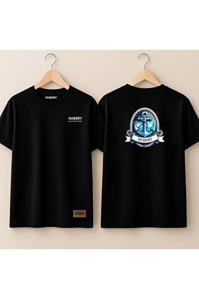 HUBERYWEAR Ανδρικό T-Shirt _ 100% Βαμβάκι - T-Shirt με στάμπα Sailor Anchor –...