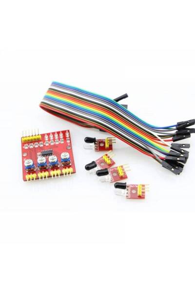 Robotistan 4'lü Çizgi İzleyen Sensör Seti - 4 Way Tracking Module
