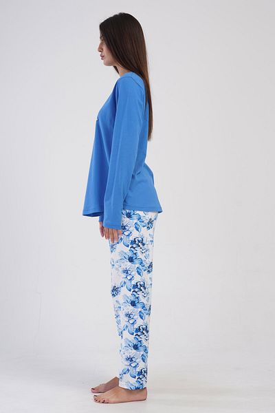 Vienetta Secret Plus size cotton pajamas Vienetta Zahira Blue