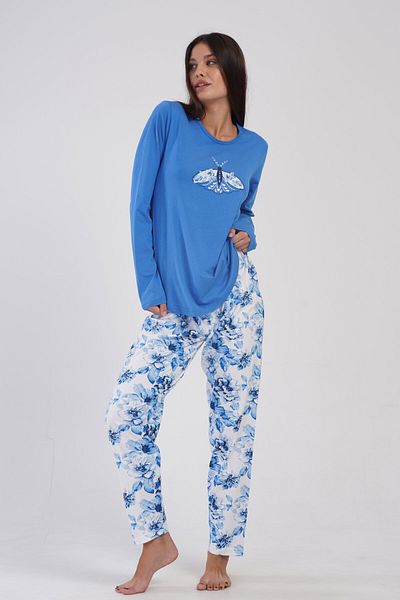 Vienetta Secret Plus size cotton pajamas Vienetta Zahira Blue