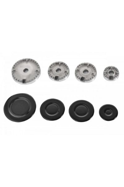 Arçelik 8 Piece Universal Oven Cooker Burner Set Compatible with All Brands (Profi̇lo-Bosch-Si̇emens Non-Fit) Set