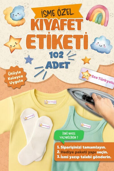 MSticker Kıyafet Etiketi - Okul Kıyafetlerine Kişiye Özel 30 Saniyede Kolay U...