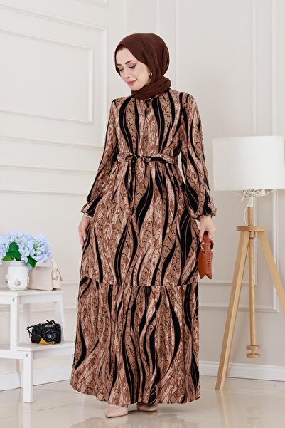 Sevitli Φόρεμα με λεοπάρ σχέδιο με τούνελ μέσης Viscon-FUR