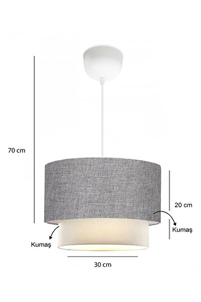 HOMİNG Homing Charm Gri Kumaş Modern Sarkıt 241608