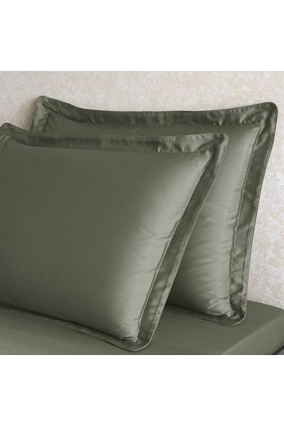 Linens Green Lyocell 2-Piece Flywheel Pillow Case Set