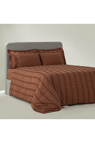 Ecocotton Sima Çift Kişilik Nevresim Takımı %100 Organik Pamuk Müslin Brodeli...