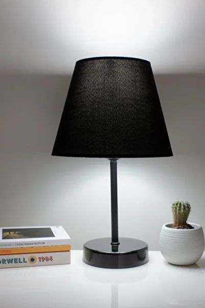 Vivido Abajur Black Lampshade Table Lamp - Modern Bedroom and Standing