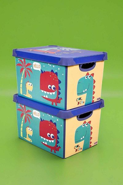 QUTU Style Box Dude 2x17 Liter Decorative Toy Box Set