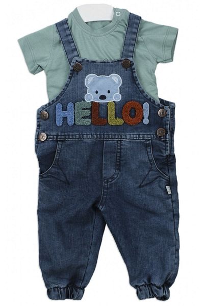 Puppis Baby Baby Boy Denim Salopet Set