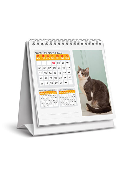 NATURELBASIM 2026 KEDİ MASA TAKVİMİ