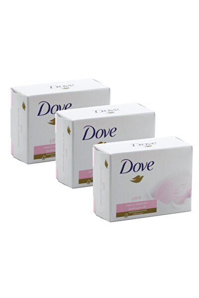 Dove صابون كريم بار للتجميل 100 جرام وردي × 3 قطع