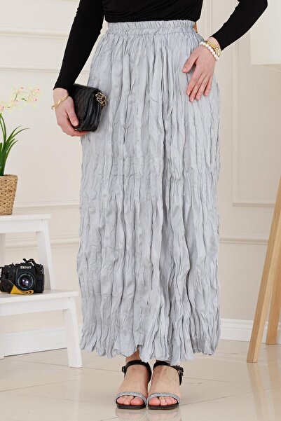 Sevitli Fusta gri - Talie elastică