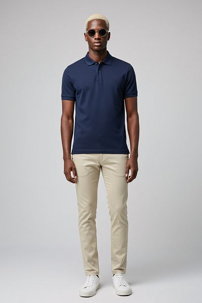 Kozik Men's Polo Neck Plain Relaxed Fit 100% Cotton Non-Pulling Men's Polo Neck T-Shirt