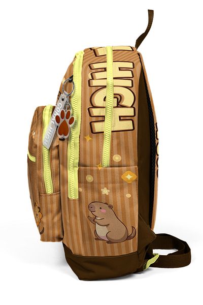 Coral High Kids Capybara Patterned School Backpack 23783