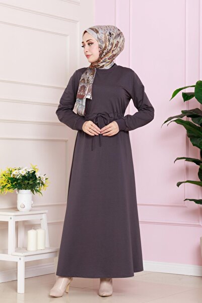 Sevitli Φόρεμα με δύο κλωστές με τοίχωμα στη μέση-Ανθρακί