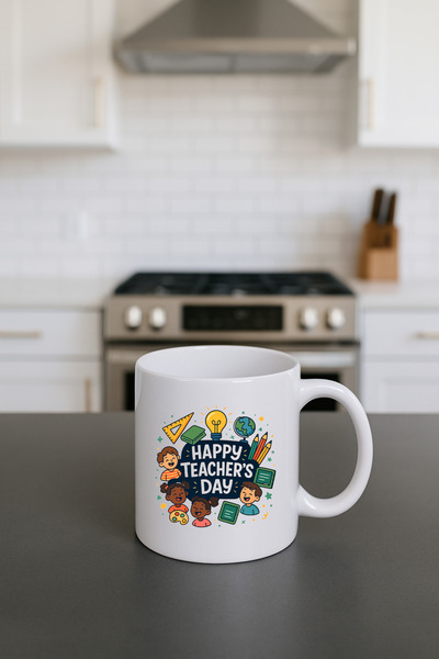 TREND YANKI كوب مطبوع عليه يوم المعلم