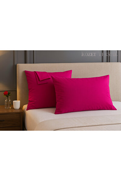 ROZET TEKSTİL Fete de perna fucsia - Husa din bumbac, 2 BUC, 50x70 cm