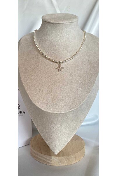 İNCİORA JEWELRY GERÇEK İNCİLİ GÜMÜŞ KOLYE