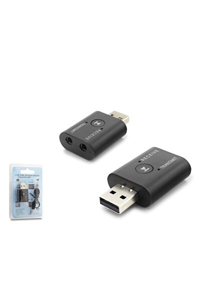HADRON Hd9006 Wifi Adaptör + Bluetooth Dongle 2in1 Siyah