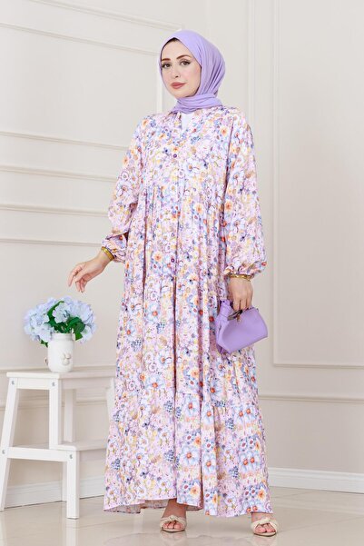 Sevitli Φόρεμα Lilyum Floral-Lilac