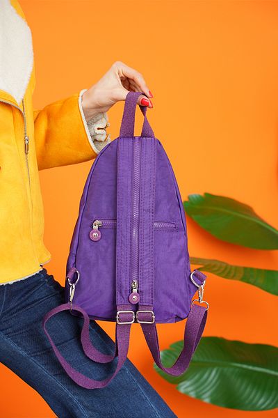 DUOMİNO Purple Body Bag Special Zippered Backpack with Chest Strap Single Arm-Double Arm 30X20X10Cm