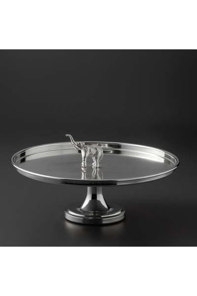 Jumbo Ganesha Pasta Kek Gümüş Servis Tabağı