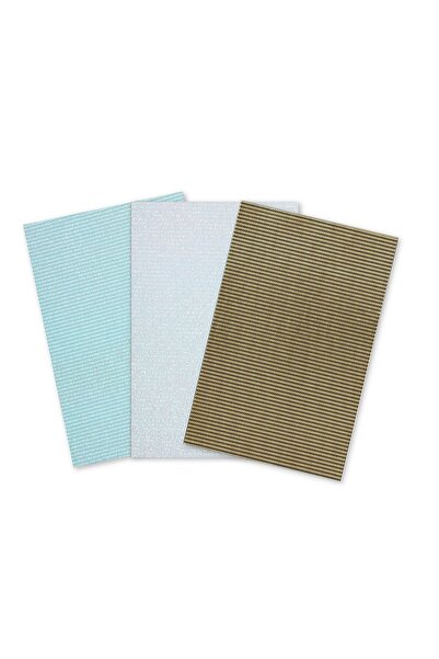 sticker Simli Pırıltılı Yapışkanlı Yaratıcı Eğlenceli El Işi Kareli Kumaş 3 F...