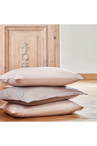 Linens Mix&Match Cotton Satin 2-Piece Flounced Pillowcase Set Mink