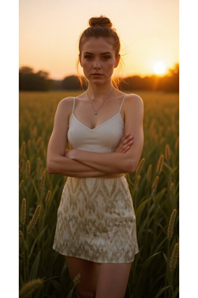 Eight Fashion Women's Multicolor Stylish Mini Jacquard Shorts Skirt