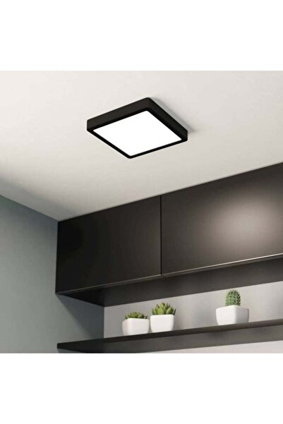 Viesteknoloji MODERN TAVANA SIFIR 30X30 KARE LED PANEL SİYAH KASA 6500K BEYAZ IŞIK EV OFİS AYDINLATMA ARMATÜRÜ