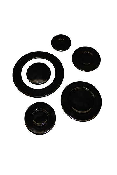 COOK-LAB 6 Parça Universal Fırın Ocak Bek Kapak Takımı Ve Wok Kapak