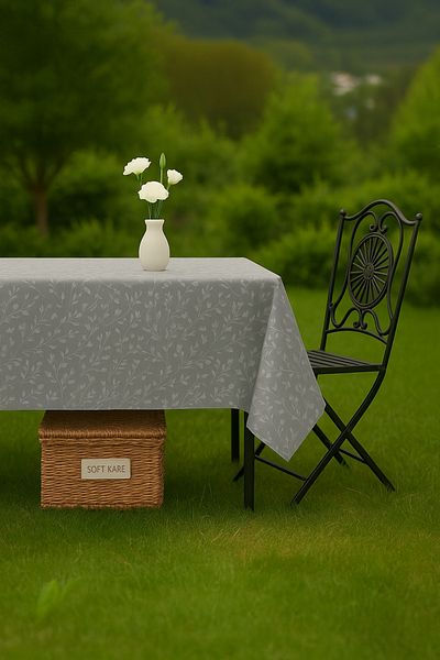 Soft Kare Pvc Fiber Tablecloth – Wipeable, Waterproof, Modern Pattern, for Kitchen and Dining Table