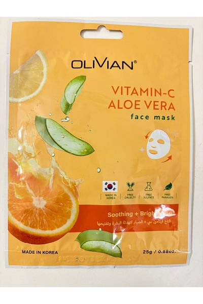 KOREA Olivean Vitamin C + Aloe Vera Face Mask to Soothe and Brighten Skin